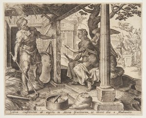 Der Engel erscheint Gideon von Ubekendt efter Maarten van Heemskerck