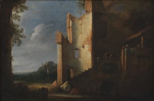 Landschaft mit Ruinen