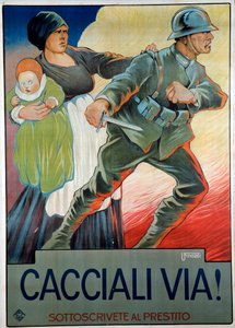 Faschistisches Propagandaplakat für den Nationalkredit, 20. Jahrhundert