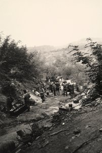 Italienische Soldaten des Ersten Weltkriegs in Podgora an der italienisch-österreichischen Front