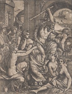Herkules vertreibt die Habgier aus dem Tempel der Musen