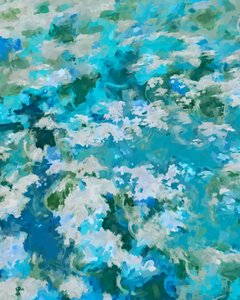 Aqua Marine Abstrakt von Uma Gokhale