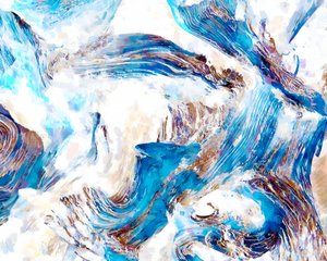 Fließende blaue Wirbel von Uma Gokhale
