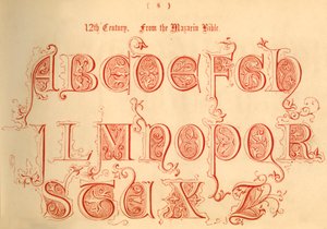 12. Jahrhundert. Aus der Mazarin-Bibel, 1862 von Unbekannt