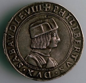 4-Testoon. Herzogtum Savoyen, Italien, Vorderseite: Philibert II., Herzog von Savoyen, 1497-1504 von Unbekannt