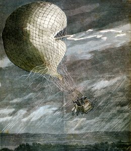 Ein Ballon von Blitz getroffen in der Nähe von Chicago, Illinois, USA