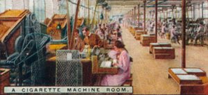 Ein Zigarettenmaschinenraum, 1926