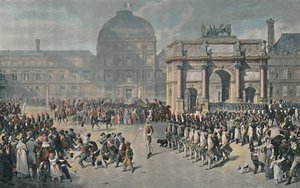 Ein Tag der Überprüfung unter dem Kaiserreich, Place Du Carrousel, 1810, 1896 von Unbekannt