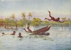 Eine Nilpferdjagd in Zentralafrika, 1924 von Unbekannt