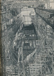 Ein Nest aus Stahl. Cunard White Star Liner Georgic im Bau, 1927-1929, 1936