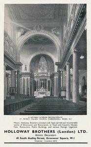 Eine bemerkenswerte Innendekoration in der St. Peters Italienischen Kirche, 1933 von Unbekannt