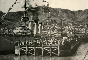Ein Foto aufgenommen von der Nimrod...Lyttelton, 1908, 1909