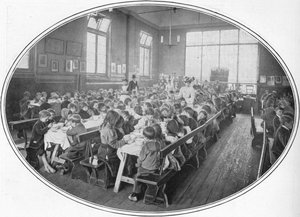 Ein Abendessen der Ragged School Union, Camberwell, London von Unbekannt