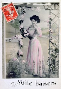 Tausend Küsse, Französische Postkarte, um 1900 von Unbekannt
