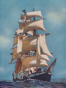 Ein Ausbildungsschiff für zweiundfünfzig Jahre, die Joseph Conrad ist jetzt als Yacht registriert, 1937
