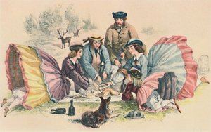 Ein viktorianisches Picknick, ca. 1860, 1944 von Unbekannt