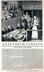 Ein Flugblatt von 1754 über den Fall von Elizabeth Canning, 1915