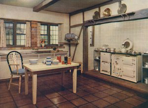 Eine Bauernhausküche neu gestaltet von Mrs. Darcy Braddell, London, 1936