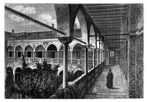 Eine Galerie im Palast von Constantine, Algerien, ca. 1890