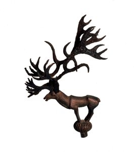Vergoldete Holzfigur eines Hirsch-Terminals, 5. Jahrhundert v. Chr.