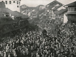 Eine große einheimische Prozession, Bombay, Indien, 1895