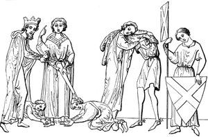 Bewaffnung eines Ritters, 1849