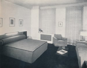 Schlafzimmer eines Mannes, entworfen von Robert Heller Inc., New York, 1936 von Unbekannt