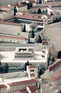 Ein Modell der antiken griechischen Stadt Pergamon