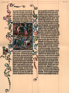 Eine Seite aus der Wenzel-Bibel, um 1400, 1903
