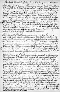 Eine Seite aus dem Tagebuch von John Newton, 1750-1754, 1965 von Unbekannt