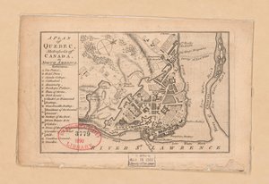 Ein Plan von Quebec, Metropole von Kanada in Nordamerika von Unbekannt