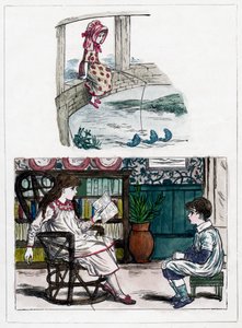 Ein Druck aus dem Little Folks Nature Painting Book von Kate Greenaway von Unbekannt