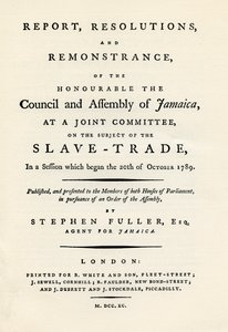 Eine Ermahnung zum Thema Sklavenhandel, 1789 1965