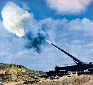 Eine Sekunde nach dem Feuerbefehl, französische Kanalküste, Zweiter Weltkrieg, 1940 von Unbekannt