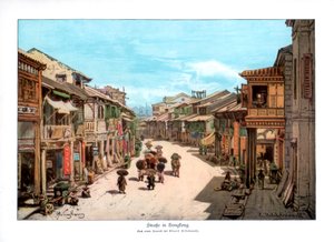 Eine Straße in Hongkong, 1900