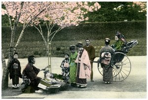 Ein Straßenhändler, Japan von Unbekannt