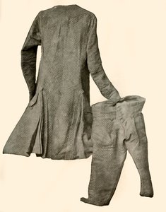 Ein Samtanzug, getragen von Robert Livingston von Clermont Manor, New York, um 1740, 1937