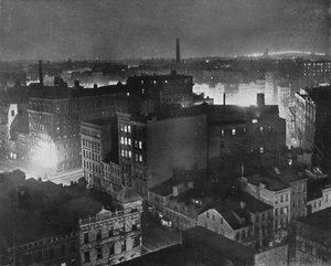 Ein Blick auf New York bei Nacht, 1915