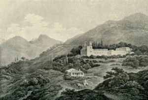 Ein Blick auf die königliche Villa des Generalife in Granada, 19. Jahrhundert, 1907