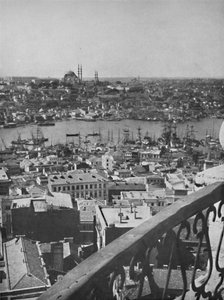 Blick über Konstantinopel mit der Moschee Hagia Sophia, 1913