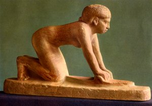 Eine Frau, die Mais mahlt, um 2650 v. Chr., 1936 von Unbekannt