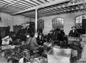Eine Holzfällerwerkstatt, London von Unbekannt