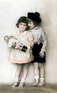 Ein junges Mädchen und ein Junge, frühes 20. Jahrhundert