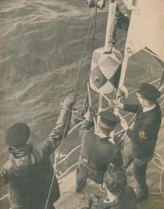 An Bord eines britischen Minensuchers, 1945