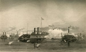 Aktion der Kanonenboote in Memphis, 1878 von Unbekannt