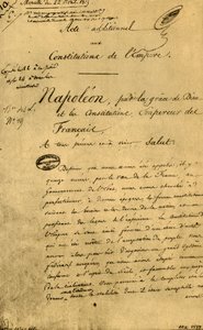 Zusatzakte zu den Verfassungen des Reiches, 22. April 1815, 1921 von Unbekannt