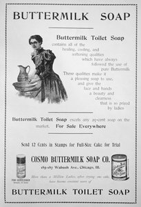 Werbung für Cosmo Buttermilk Toilettenseife, 1894