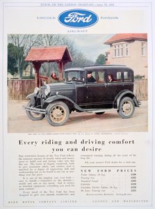 Werbung für Ford-Autos, 1931 von Unbekannt