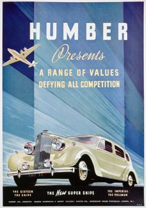 Werbung für Humber-Autos, 1938