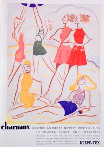 Werbung für Krepe-Tex-Badeanzüge, 1935 von Unbekannt